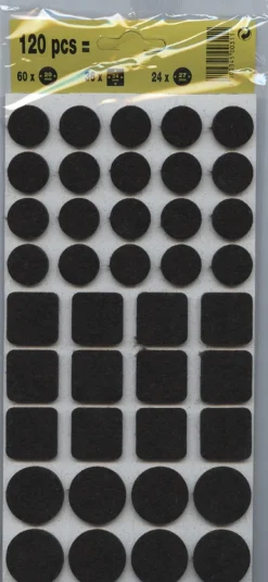 Lot de patins en feutre polypropylène marron (x120)