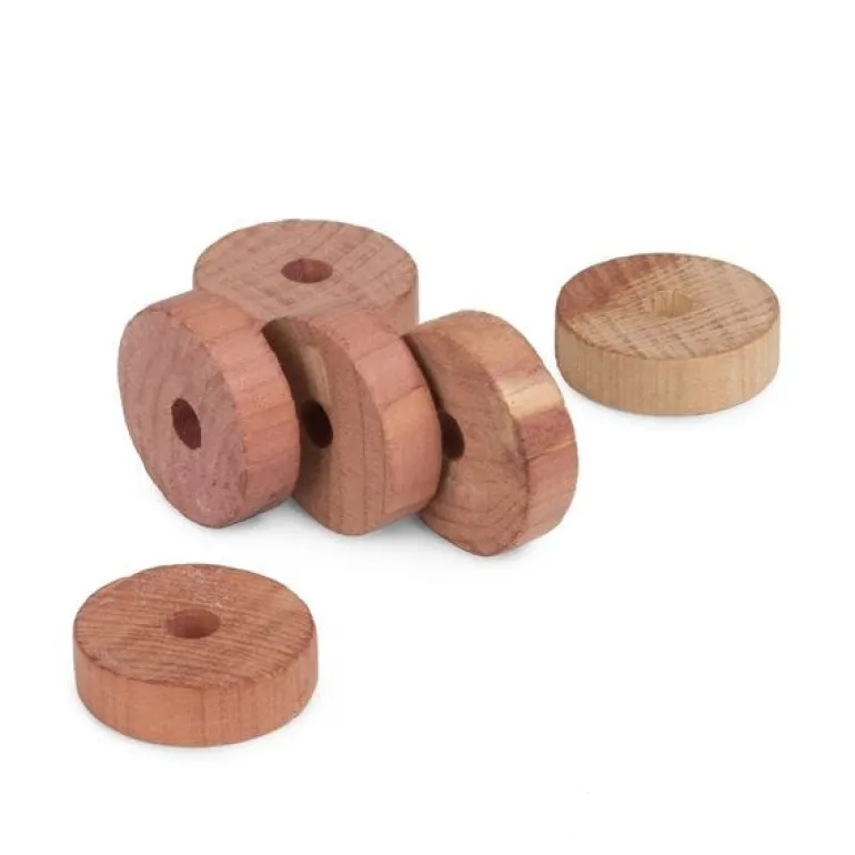 Lot de 6 anneaux en cèdre antimites Cedar