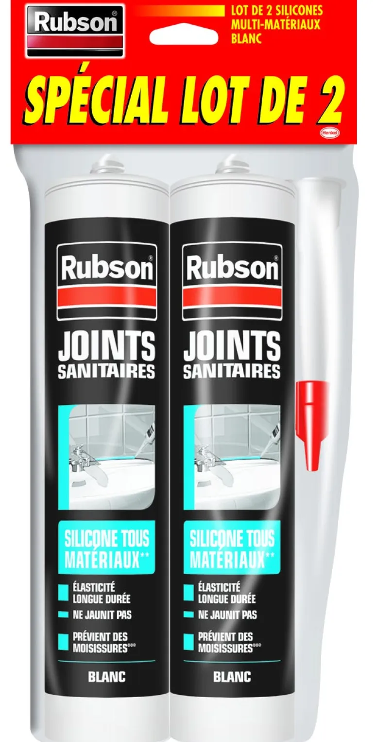 Lot de 2 cartouches mastic HD email/synthétique 280ml blanc