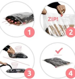Lot de 2 sacs de rangement sous vide Vac and Roll