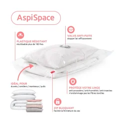 Lot de 2 sacs sous vide Aspispace