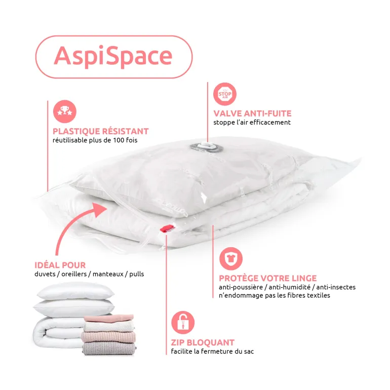 Lot de 2 sacs sous vide Aspispace