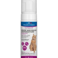 Lotion mousse sans rinçage au diméthicone pour chat 150 ml