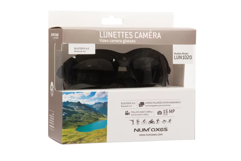 Lunettes avec caméra Bluetooth LUN1020 noir NUM'AXES