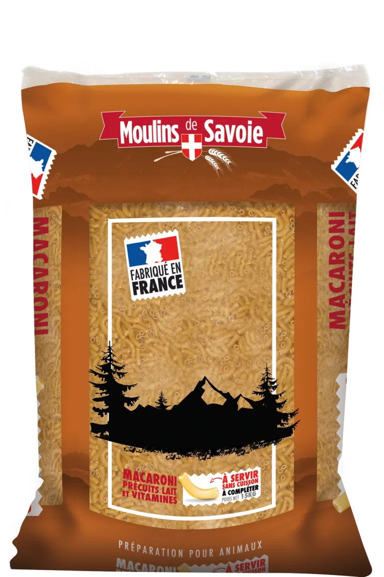 Macaroni précuits lait/vitamines 7,5 kg Moulins de Savoie