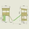 Maisonnette des cimes + toboggan 306 x 241 x 230 cm TP TOYS