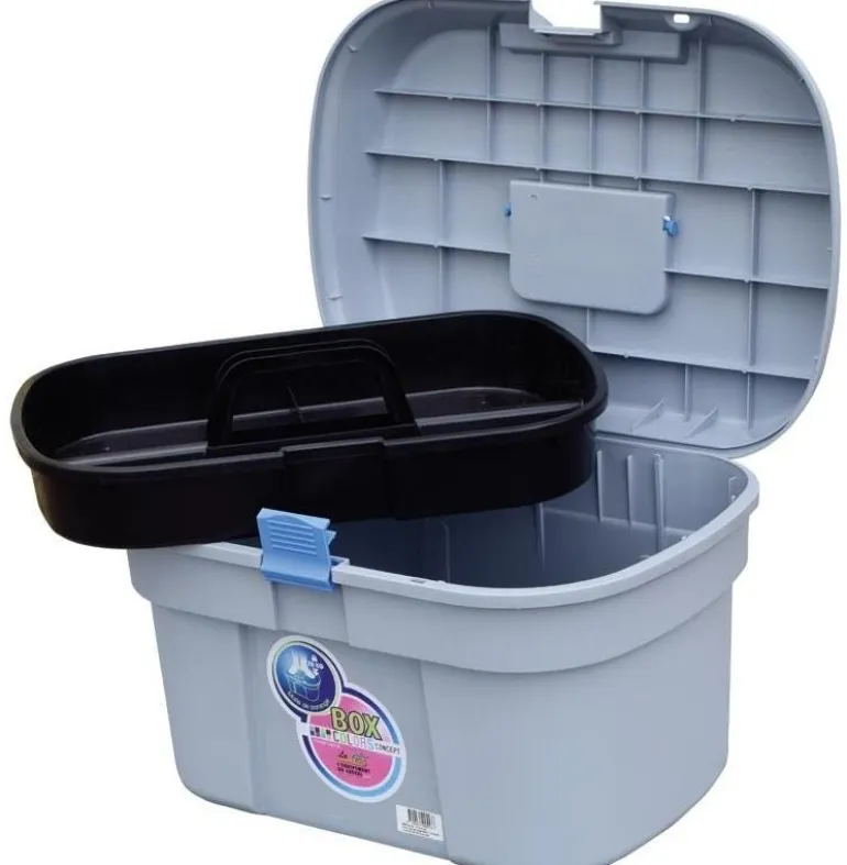 Malle de pansage Box color gris