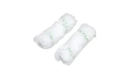 2 manchons finition mate microfibres 12mm rayés verts 110mm