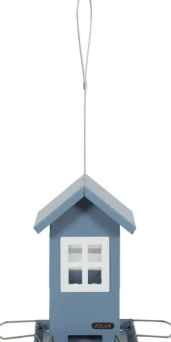 Mangeoire à suspendre Maison 4 fenêtres bleu orage ZOLUX