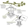 Mangeoire "Big Ben" en bois pour graines