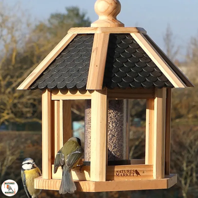 Mangeoire Gazebo Junior en bois pour graines NATURES MARKET
