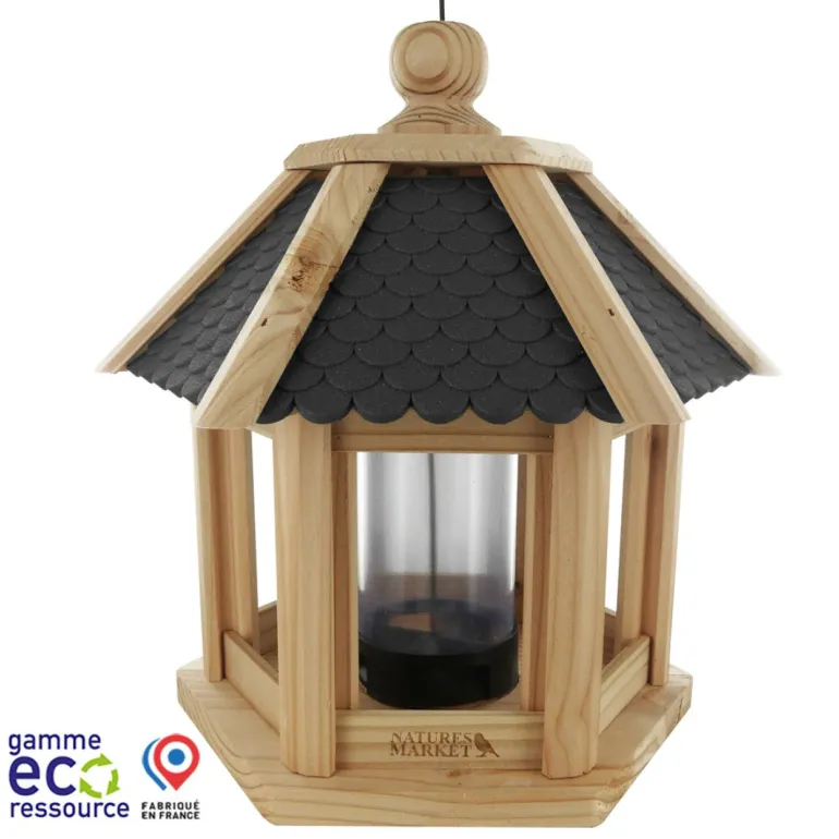 Mangeoire Gazebo Junior en bois pour graines NATURES MARKET