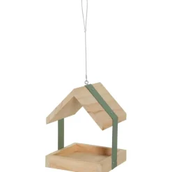 Mangeoire pour graines en bois et métal L vert ZOLUX