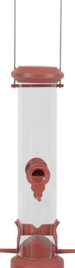 Mangeoire silo en plastique 4 perchoirs rouge ZOLUX