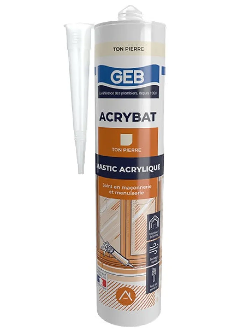 Mastic Acrybat joint maçonnerie et menuiserie 310 ml gris