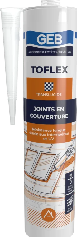 Mastic caoutchouc Toflex translucide 310 ml GEB