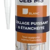 Mastic-colle MS polymère blanc 280 ml GEB