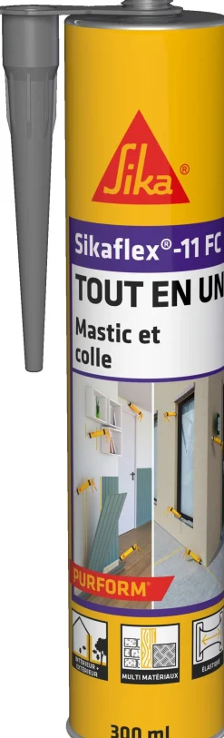 Mastic colle Sikaflex -11 FC Tout en un gris - 300ml