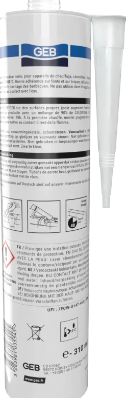 Mastic réfractaire Propfeu Calorygeb cart. 310ml GEB