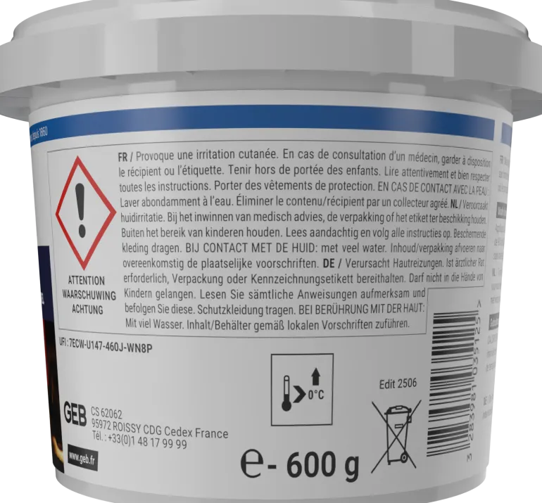 Mastic réfractaire Propfeu Calorygeb pot 600g GEB