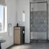 Meuble de salle de bain à poser Nova 1 porte noir