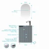 Meuble One box Amelia gris avec vasque et miroir AURLANE