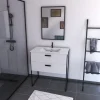 Meuble salle de bains 80 cm Edge blanc AURLANE