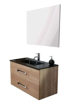 Meuble à suspendre Lenca 90 cm bois miel ONDEE