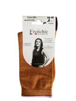 Mi chaussette Pau en coton bio ocre/mure 36/41