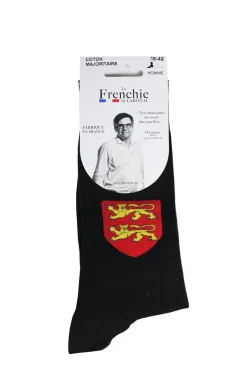 Mi-chaussette Ifs homme anthracite blason normand