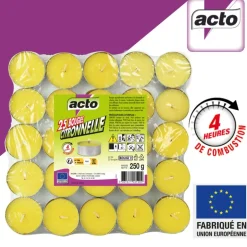 Mini bougie citronnelle x25 ACTO