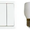 Mini douille sans fil - E27 + interrupteur 3 façades