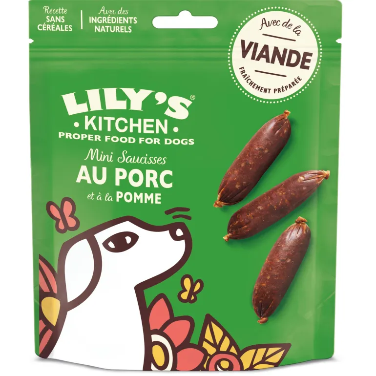 Mini saucisses pour chien Porc-Pomme Sans céréales 70g