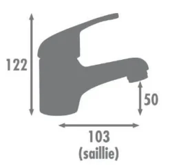 Mitigeur lavabo Altea NF chromé ROUSSEAU