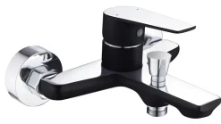 Mitigeur bain douche Oolong chromé noir ROUSSEAU