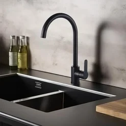 Mitigeur évier Gribs rond Noir ROUSSEAU