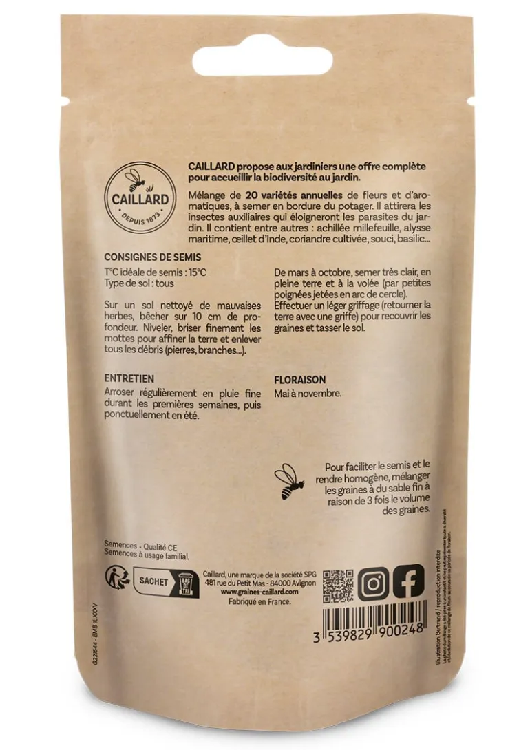 Mélange Fleurs Protectrices Jardin et Potager 30g CAILLARD