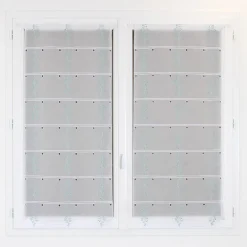 Module brodé blanc/aqua 90cm - Vendu au mètre