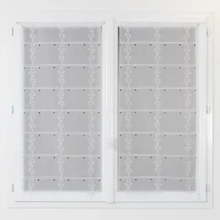 Module brodé blanc/beige 58cm - Vendu au mètre