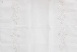 Module brodé blanc/beige 90cm - Vendu au mètre