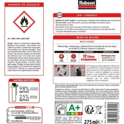 Mousse expansive 275 ml (restitution jusqu'à 12l) blanc