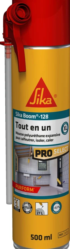 Mousse expansive SikaBoom XL - 128 Tout en un - 500ml