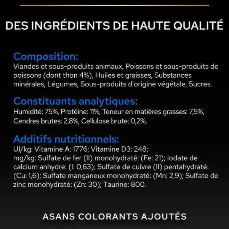 Mousse pour chat senior 7+ au thon 85g PRO PLAN