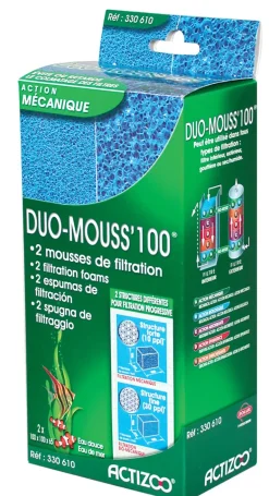 2 mousses de filtration duo mouss 100