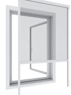 Moustiquaire store enroulable pour fenêtre 130 x 160 cm