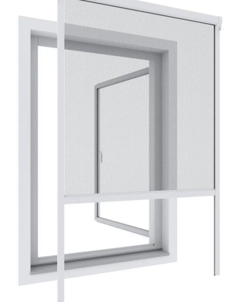 Moustiquaire store enroulable pour fenêtre 130 x 160 cm