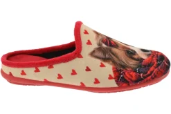 Mule femme Rabibi rouge motif chien