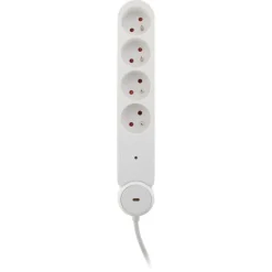 Multiprise parafoudre Schuko 5x16A + interrupteur
