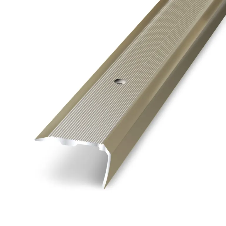 Nez de marche strié alu titium 3,6x1,8x170cm