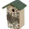 Nichoir en bois Ø32mm vert H.26,5cm